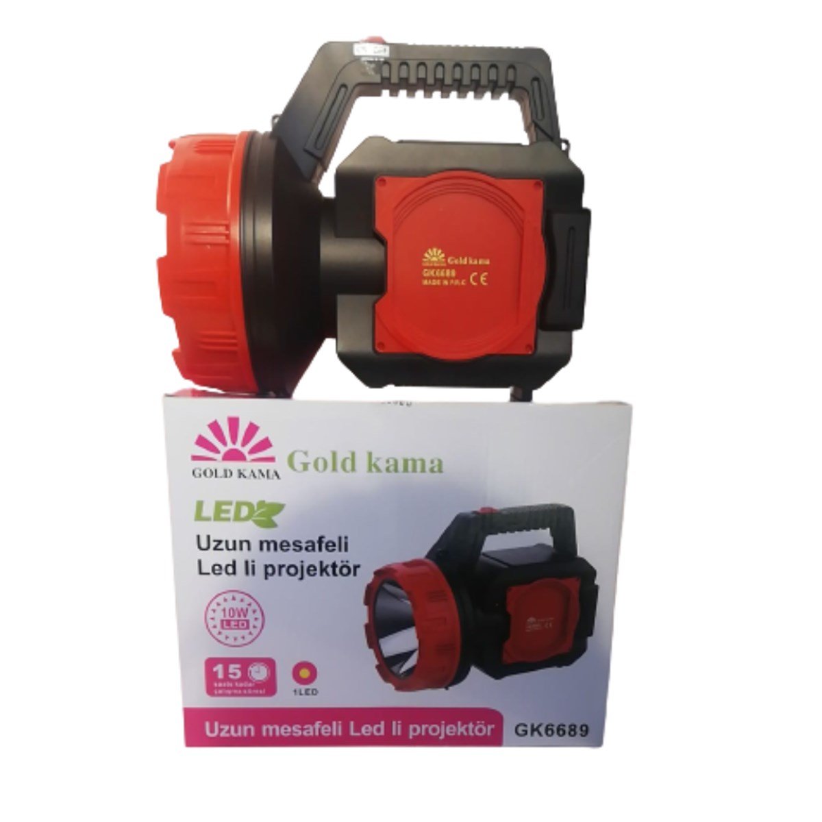 10 Watt Uzun Mesafeli Şarjlı Projektör El Feneri