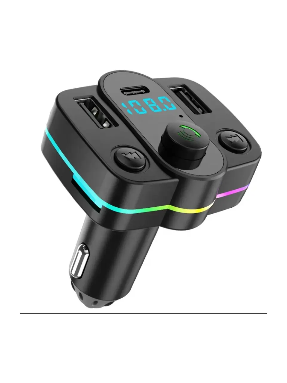 Yk Design Ft-603 Araç Fm Transmitter Bluetooth Usb Mp3 Sd Kart Pd Typec Şarj-detail