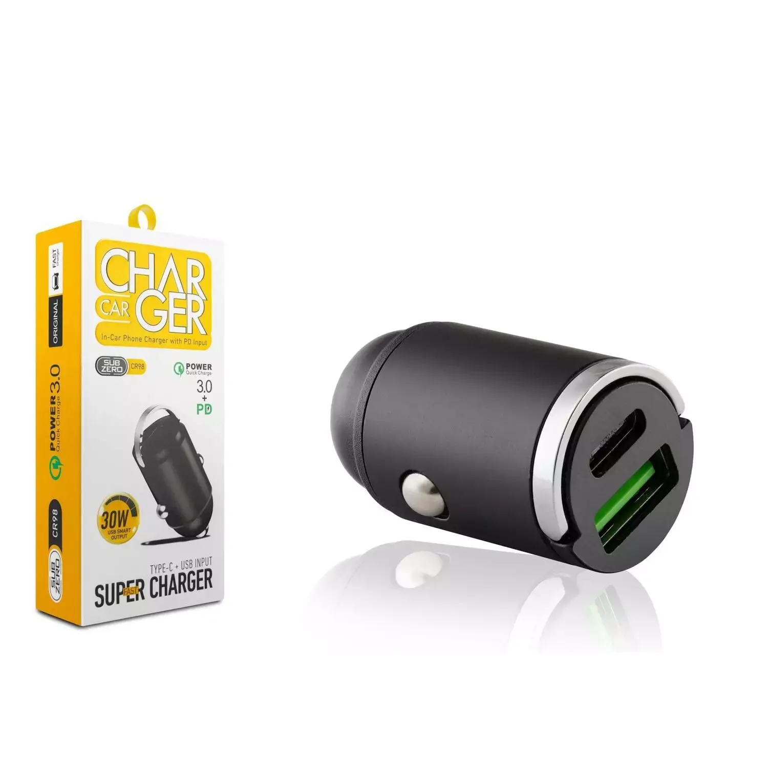 Cr98 30w 3.0a Hızlı Pd+usb Çıkışlı Araç Şarj Başlığı