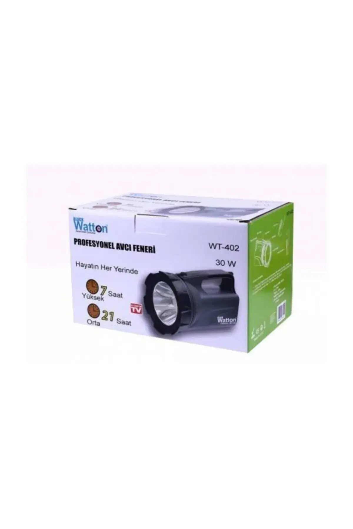 Wt-402 Şarjlı Profesyonel Avcılık Kamp Doğa Sulama 30w 1000mt 1500 Lümen Büyük El Feneri