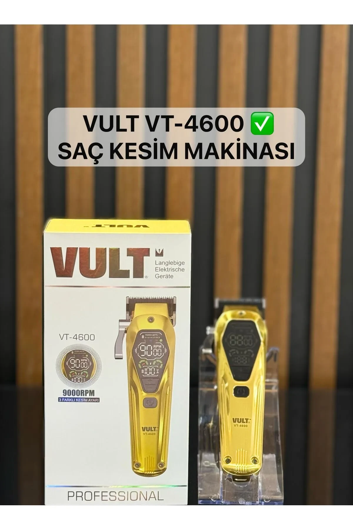 Vt-4600 Profesyonel Saç Sakal Traş Makinesi Digital Göstergeli Ve Kademeli