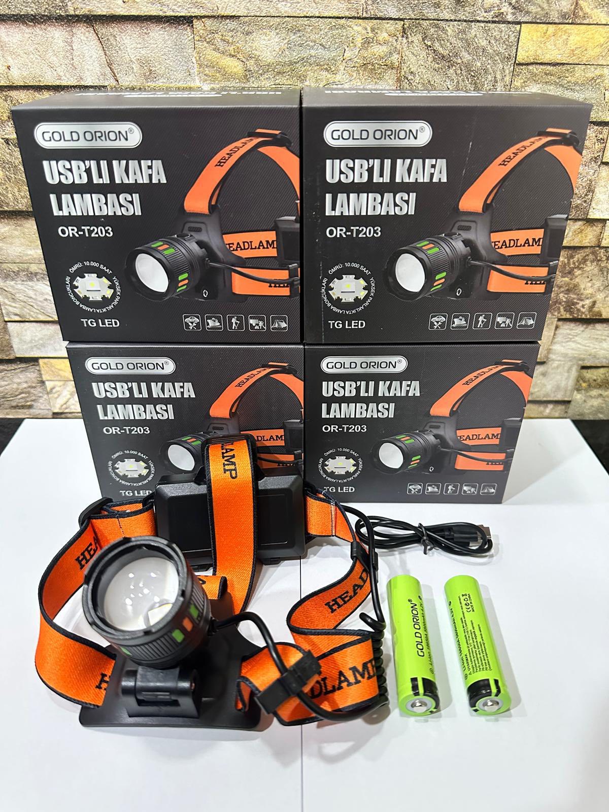 Or-t203 Usb-c Şarjlı Led Kafa Lambası