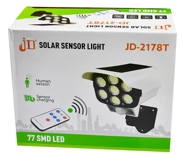 Sensörlü Solar 77 Led Hırsız Caydırıcı Sahte Kamera Lamba
