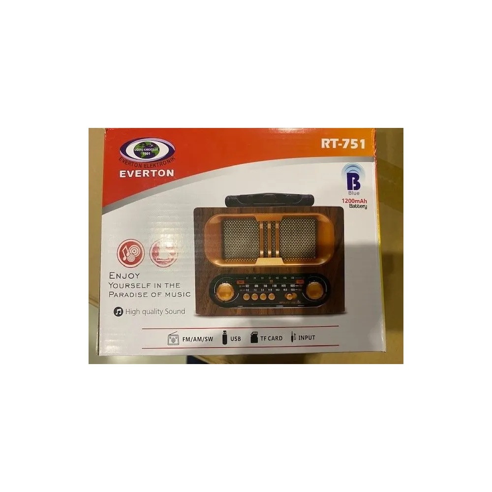 Rt-751 -fm-am-sw-usb-tf Card-aux Nostaljik Radyo