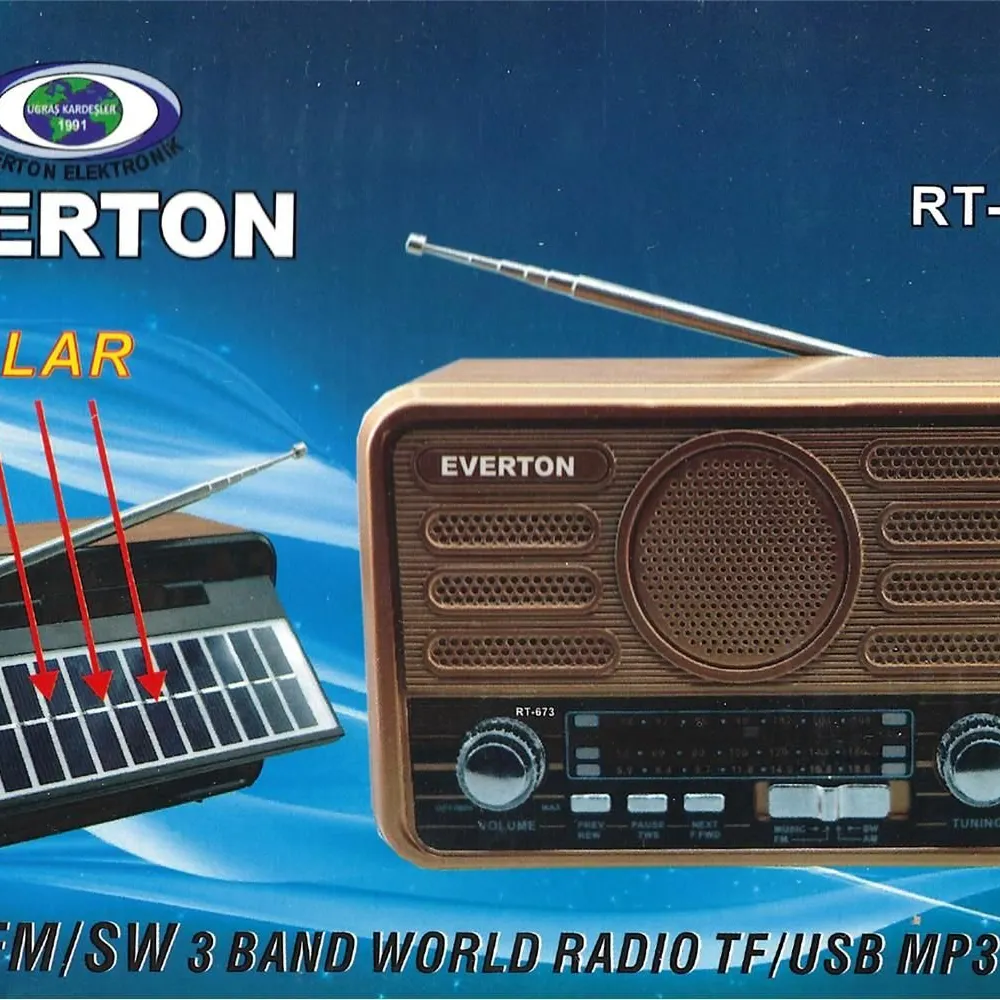 Rt-673 Bluetooth Fm-usb-tf-aux Şarjlı Solar Nostaljik Radyo-detail