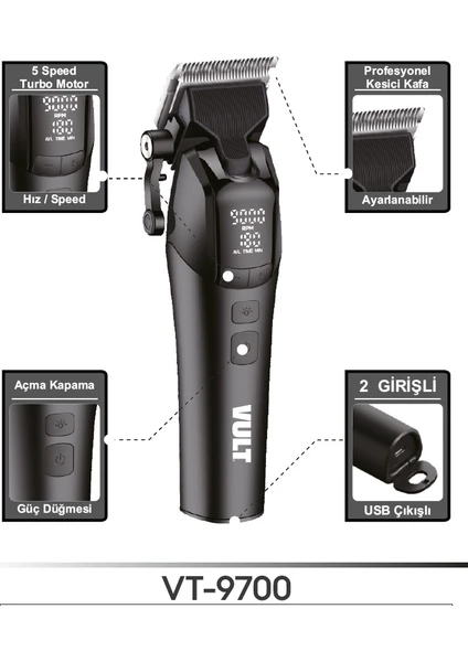 Vt-9700 Profesyonel Saç-sakal Tıraş Makinası-detail