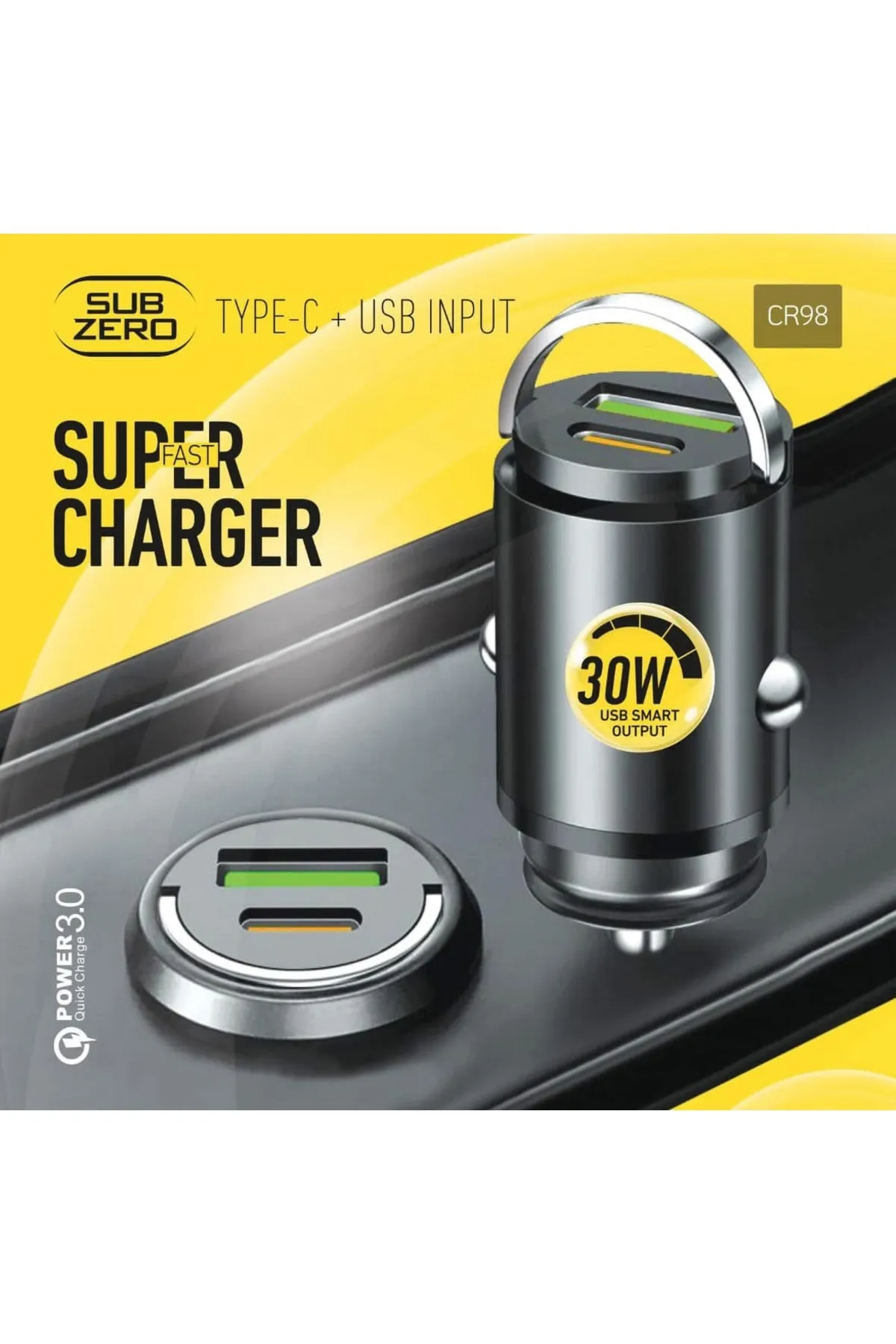 Cr98 30w 3.0a Hızlı Pd+usb Çıkışlı Araç Şarj Başlığı-detail