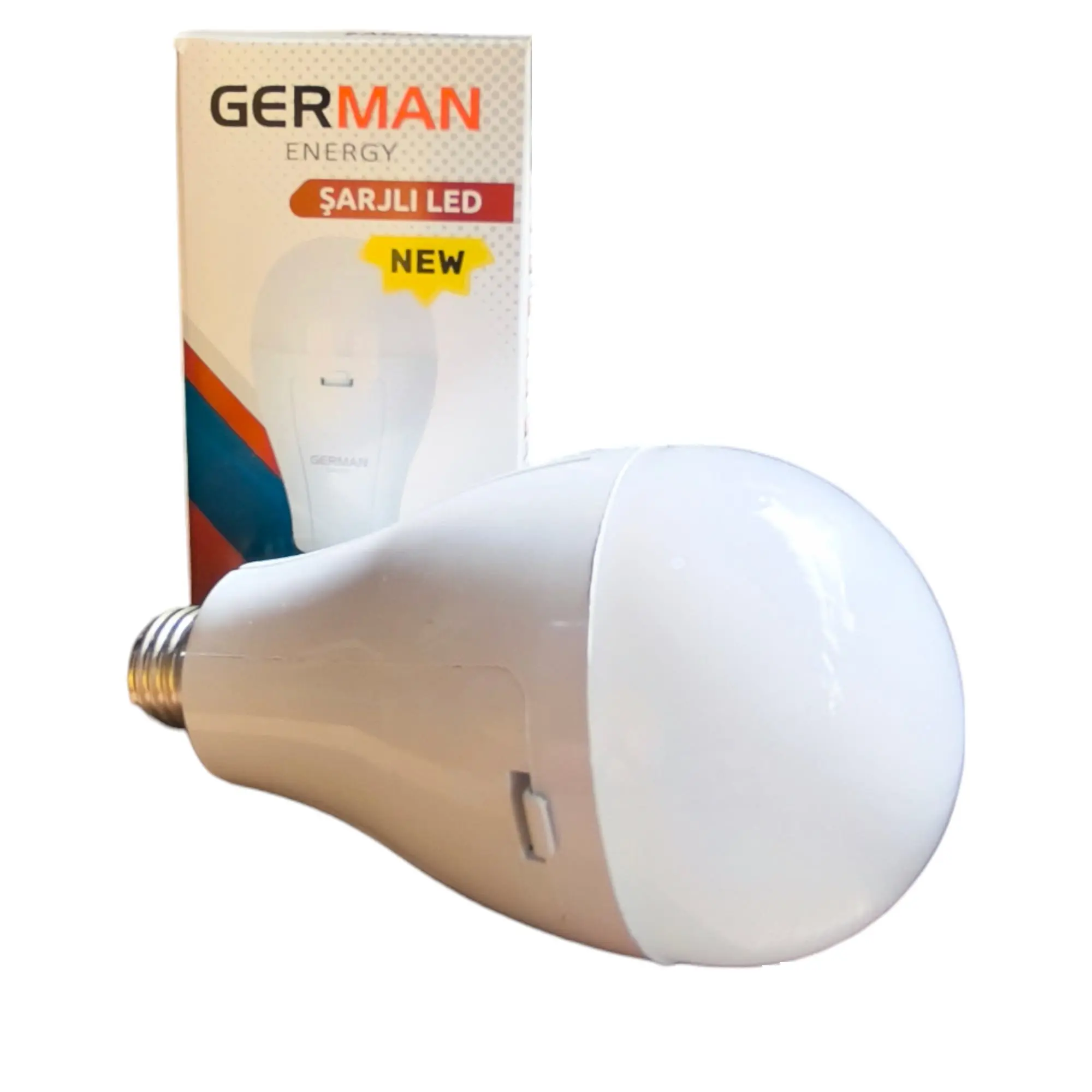 E27 Şarjlı Led Ampul 30w | 1650 Lümen | 6500k | 80 Ra | 25000 Saat Yanma Süresi | 2x2000mah 18650 Pil Dahil-detail