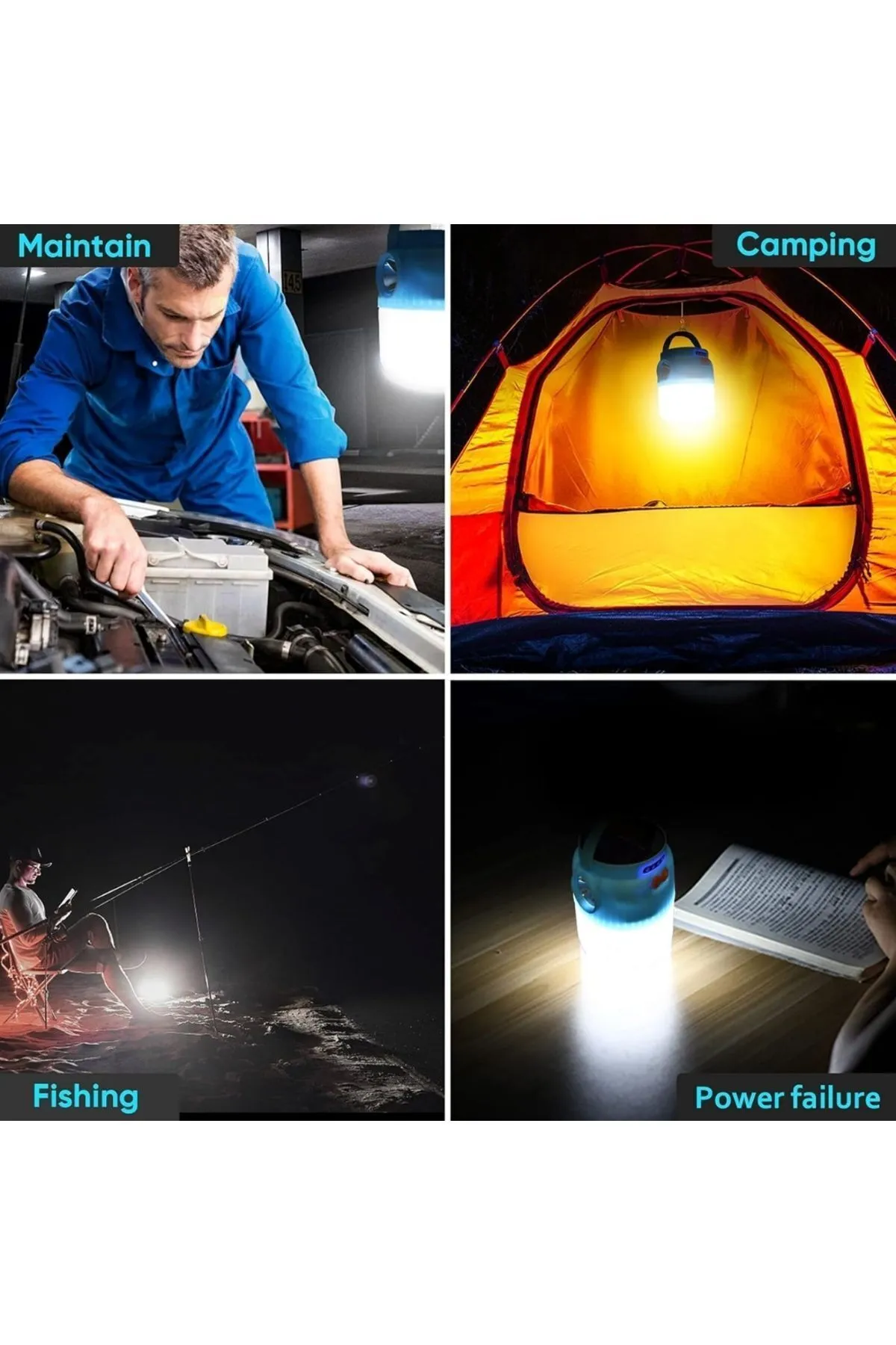 50w Or-v70 Güneş Enerjili Şarjlı El Feneri Kamp Avcılık Gezi Acil Durum Feneri 4 Modlu-detail